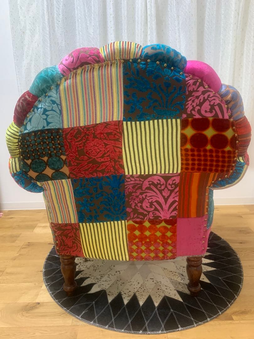 一人掛けソファー 肘付き1P 椅子北欧 アンティーク調ON＆ON DLD801M