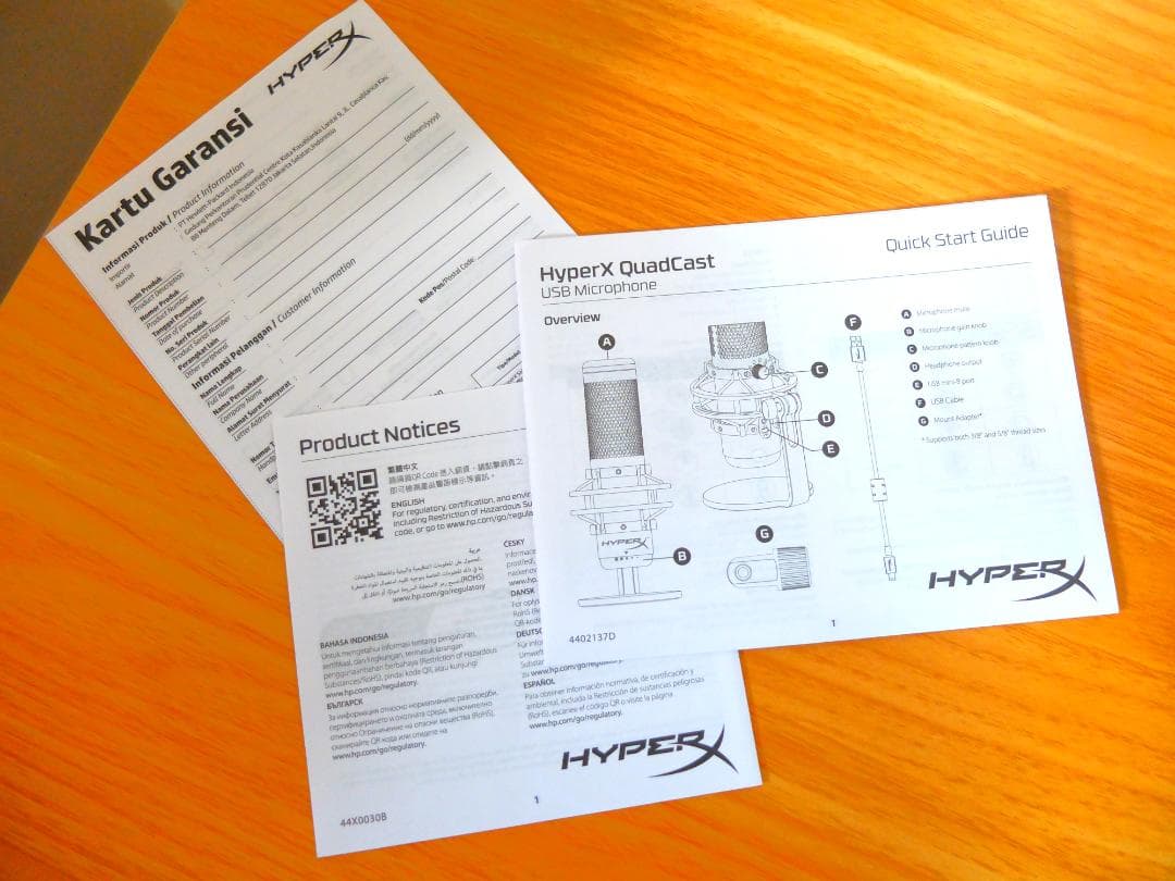 HyperX QuadCast コンデンサーマイク ブラック/レッド