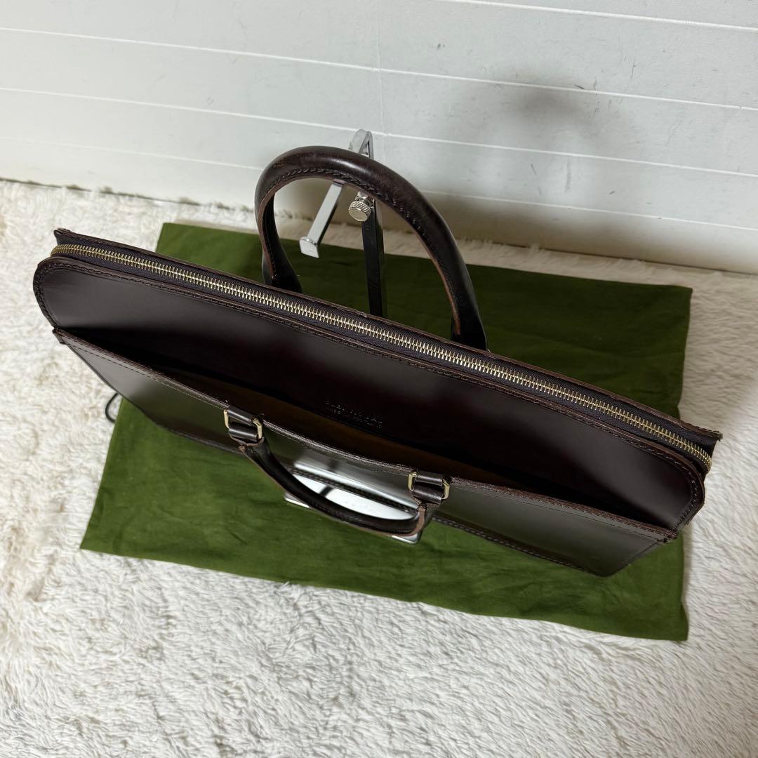 ⭐️未使用級⭐️ GLEN ブリーフケース　ブライドルレザー　ブラウン