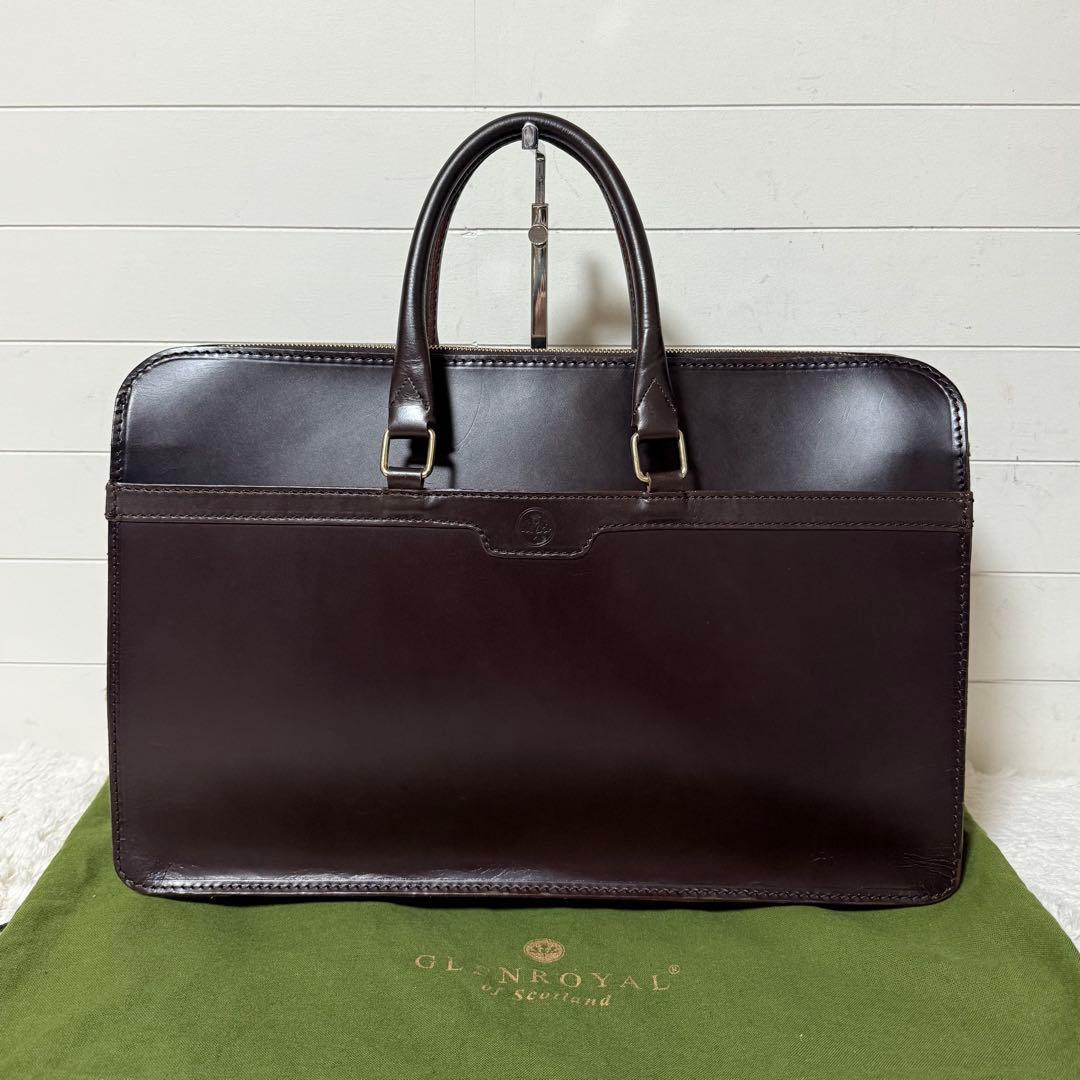 ⭐️未使用級⭐️ GLEN ブリーフケース　ブライドルレザー　ブラウン