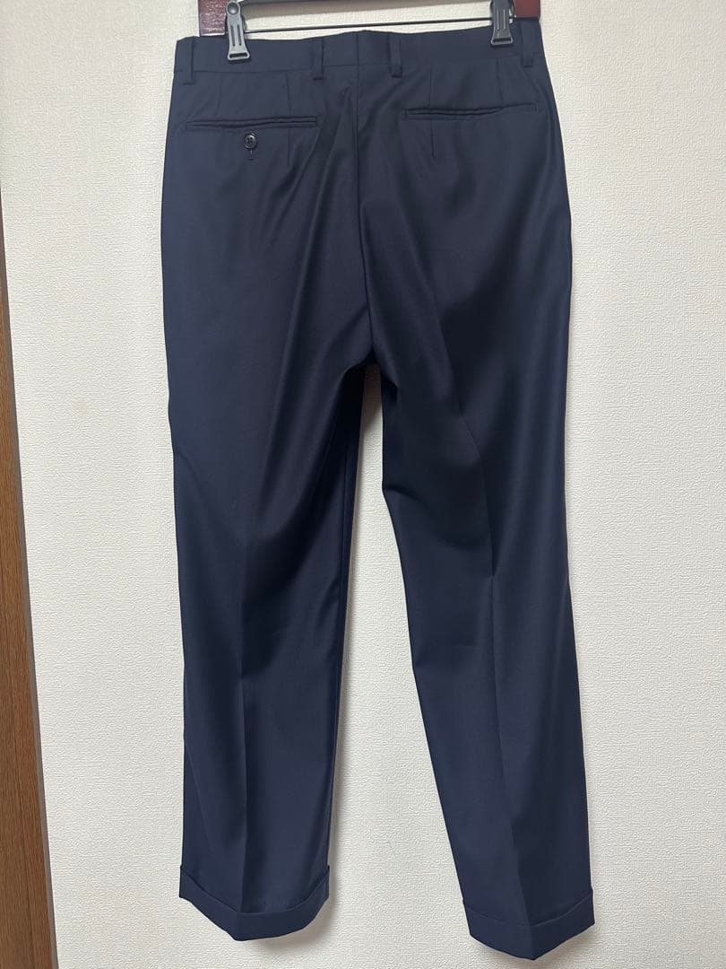 【着用3回極美品】TROJAN ロロピアーナSuper130 A4 濃紺　日本製