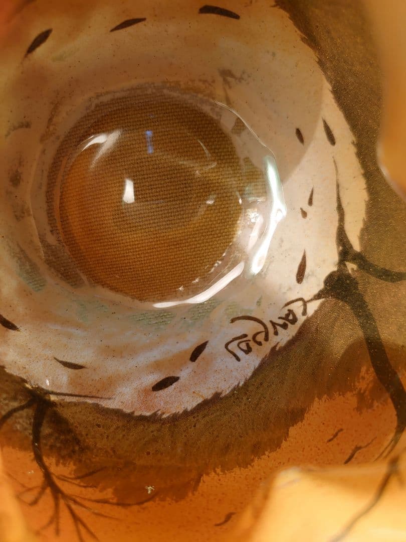 フランスLegras 「ルグラ 」エナメル 冬景色アンティーク美術ガラス工芸