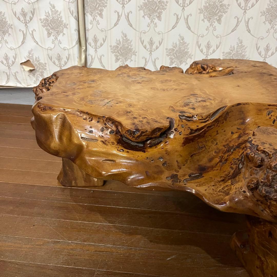 【アンティーク】木製 無垢材 切り株 木の根 座卓 飾り台 花台 古道具 古民家