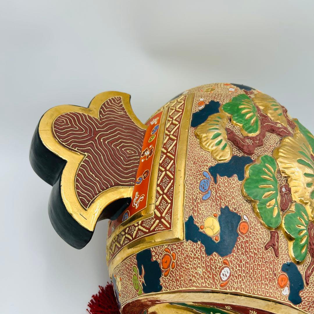 【九谷焼　打ち出の小槌　縁起物　色絵　金彩　派手　正月飾り物　開運　金運　招福】