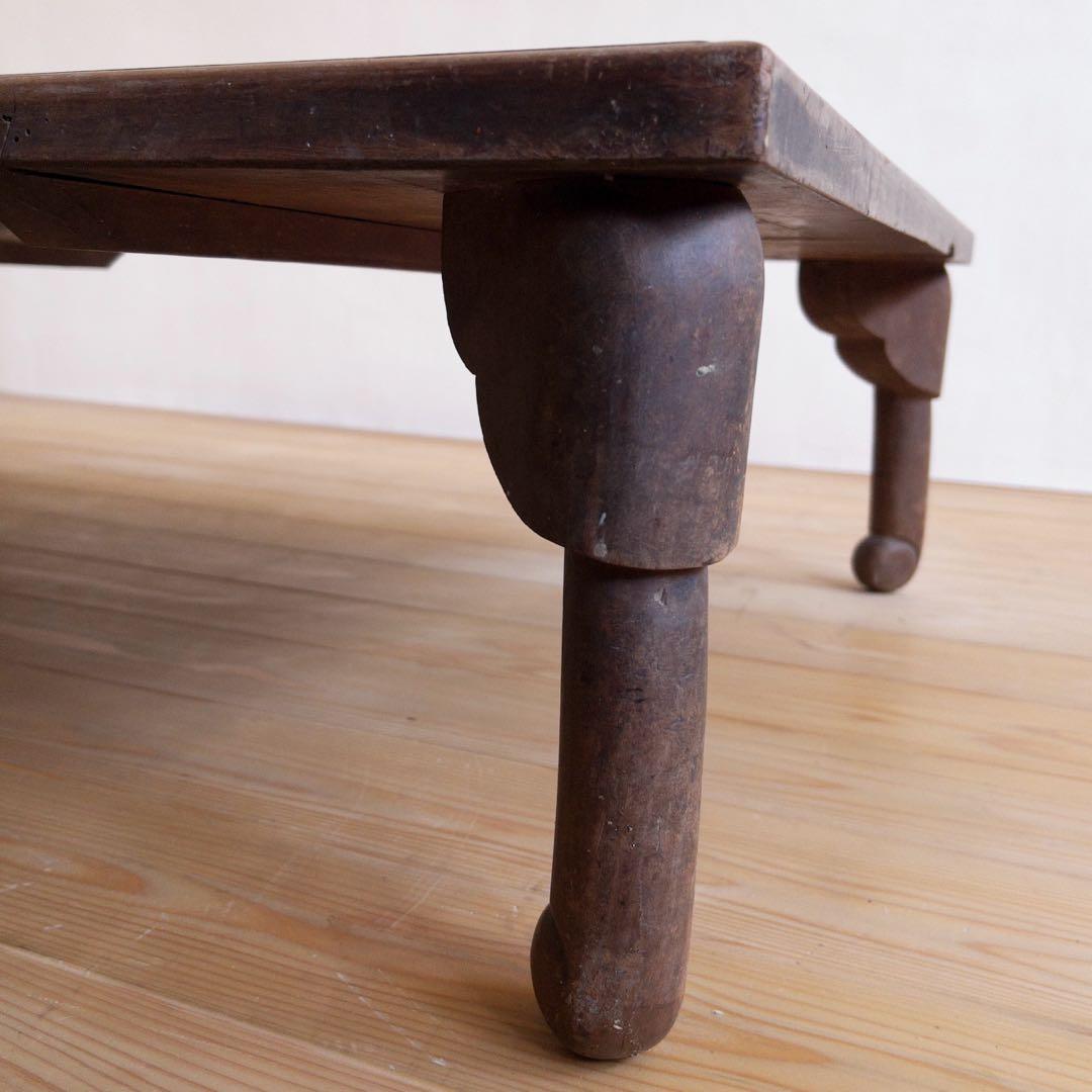 座卓　ちゃぶ台　テーブル　希少　無垢　幅115.5㎝　古道具　古家具