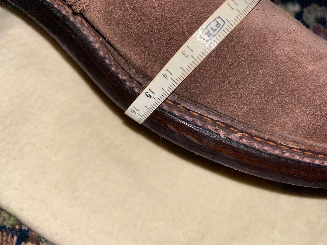 靴 ALDEN 1379 Brown Suede Chukka 7D 1/2