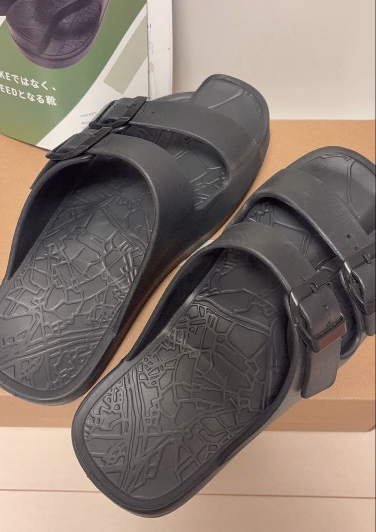 ラクバキ racbaki イージーサンダル ラップ ブラック1 Lサイズ