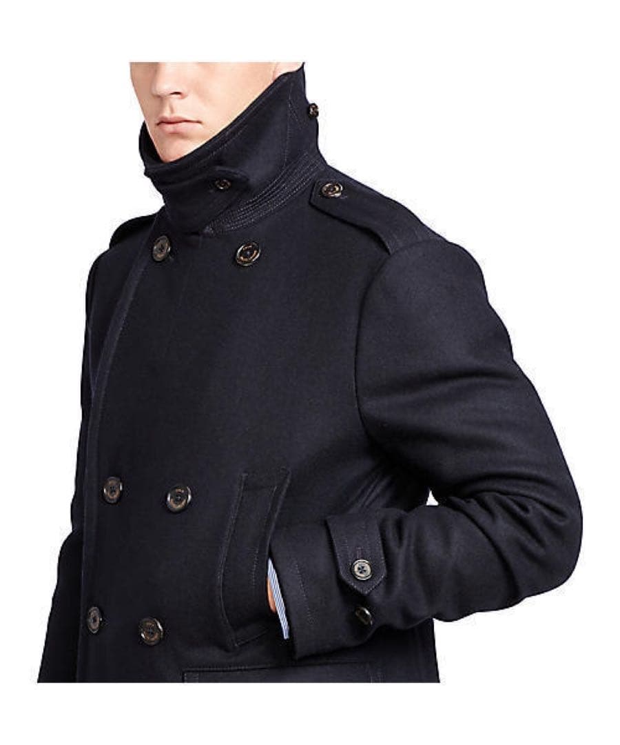 ラルフローレン　rrl xs ピーコート　ネイビー　ウール　ダウン　モンクレール