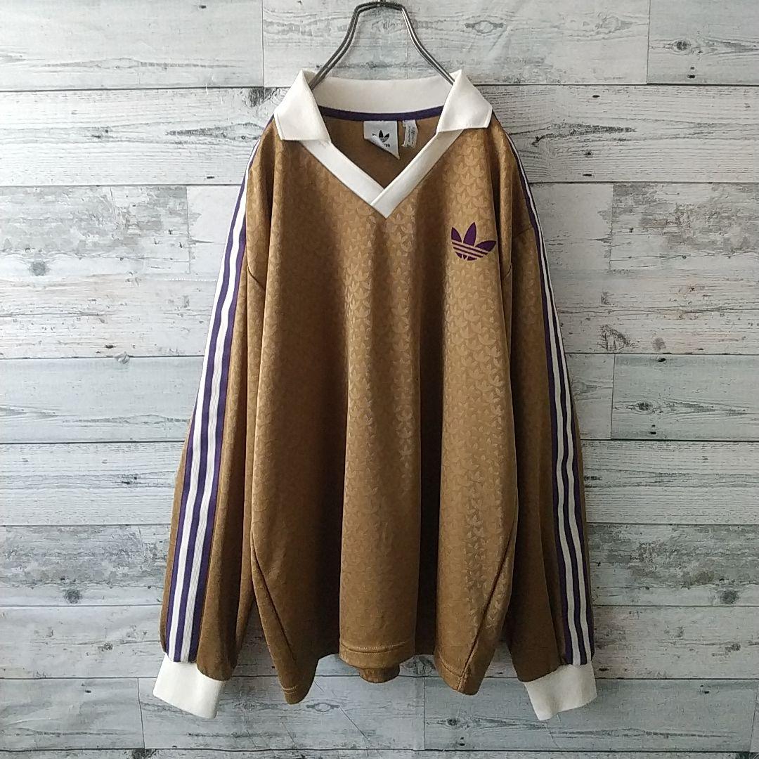 超人気☆アディダス ホログラム スリーライン ポロシャツ ゲームシャツ XL