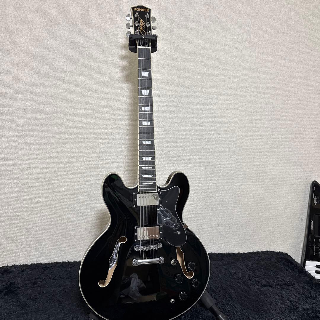 美品 DONNER セミアコ ギター DJP1000 弦楽器 ケース付属