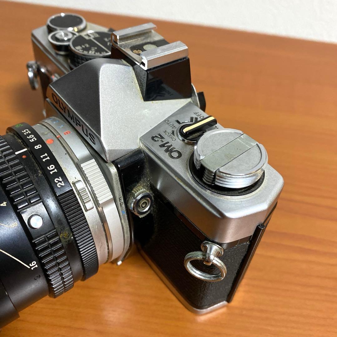 動作未確認 OLYMPUS OM-2 フィルムカメラ/レンズ×3/ストロボ×2他