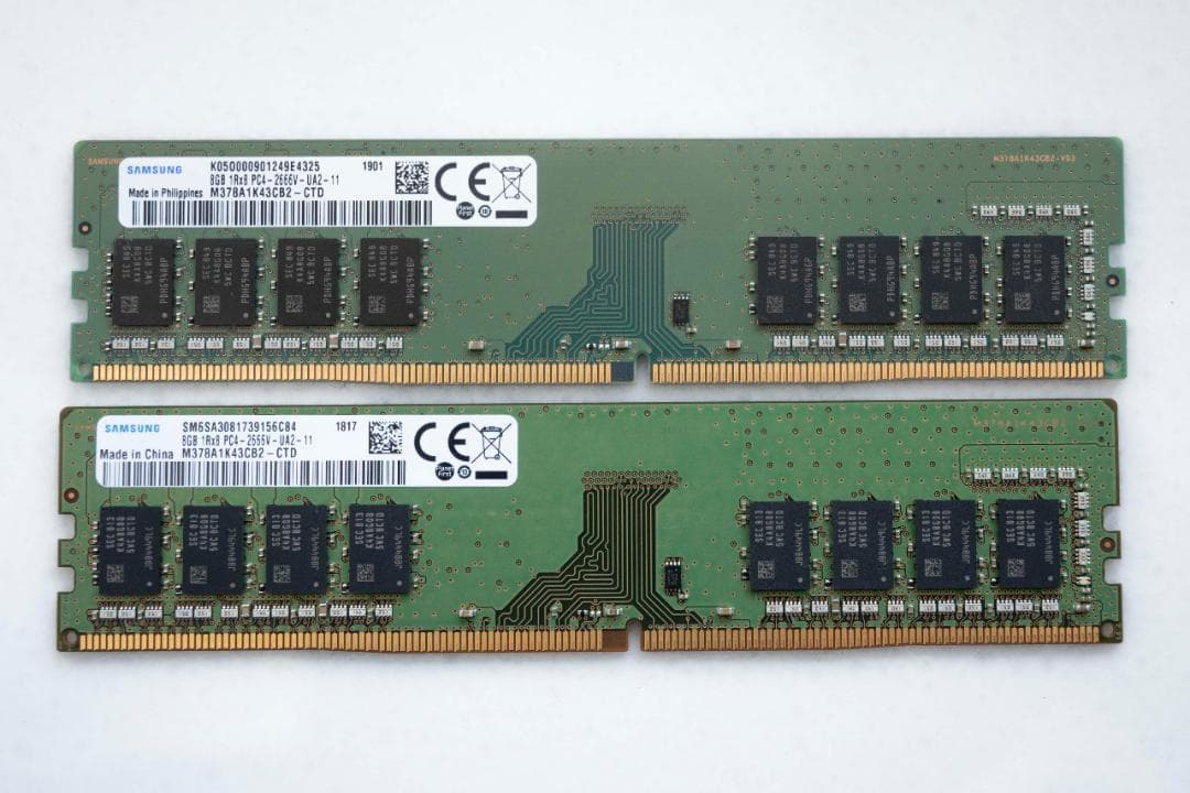 メモリー SAMSUNG DDR4 PC4-2666V-UA2 16GB(8GBx2)