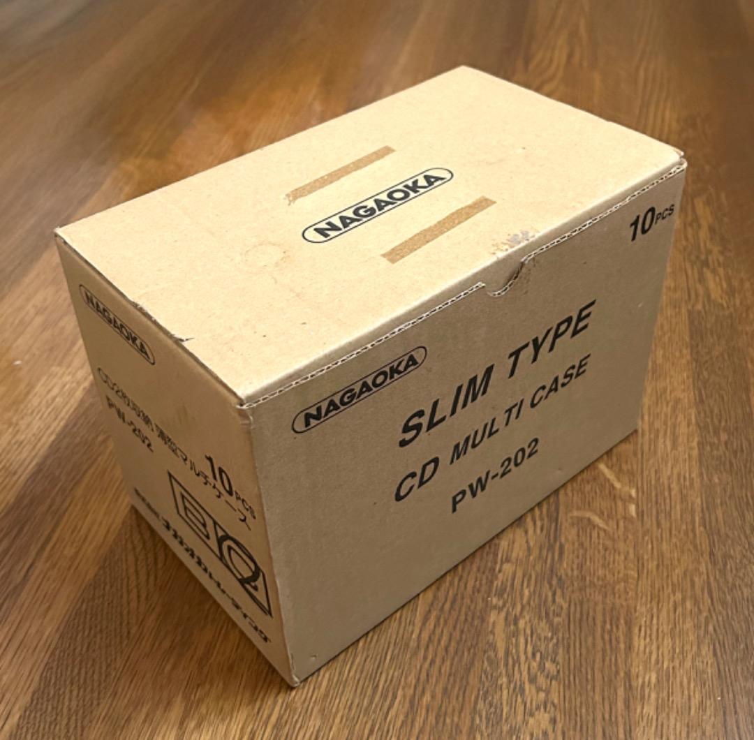 【新品未使用】NAGAOKA　CDケース　スリムタイプ　1箱（10セット入り）