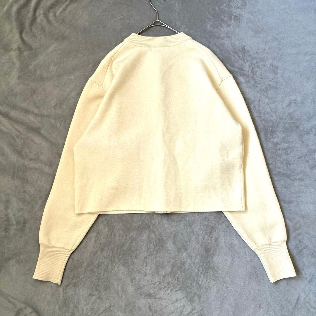 美品✨イエナ　IÉNA カーディガン　ニット　セーター　金ボタン　白　アイボリー