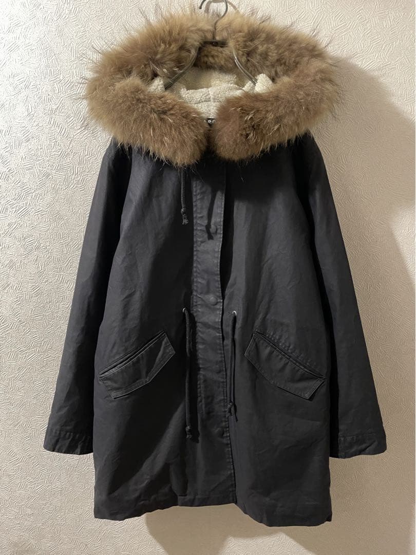 A.P.C. ラクーン ファー モッズコート / アーペーセー ミリタリー