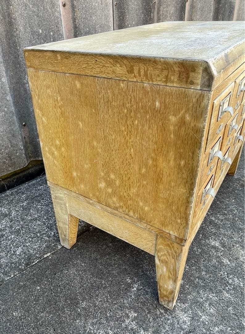 ビンテージ/当時物/学校/図書館/収納棚/棚/カードケース/小引き出し/店舗什器