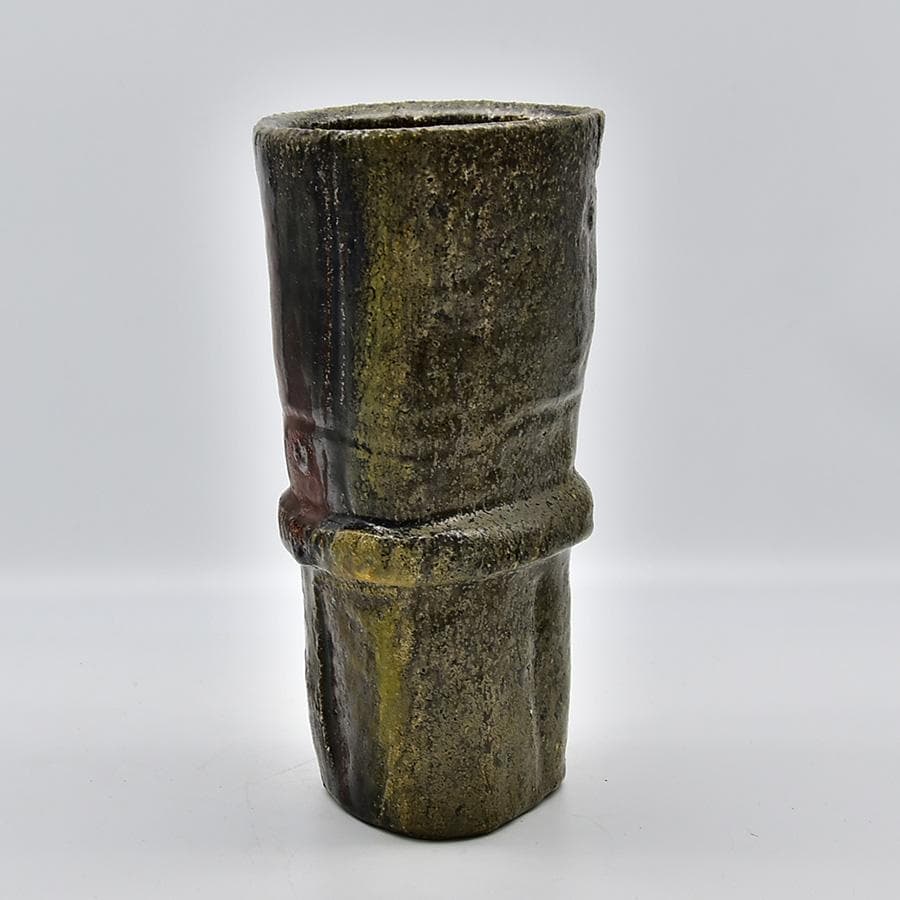 信楽三角花入 在銘 花瓶 花器