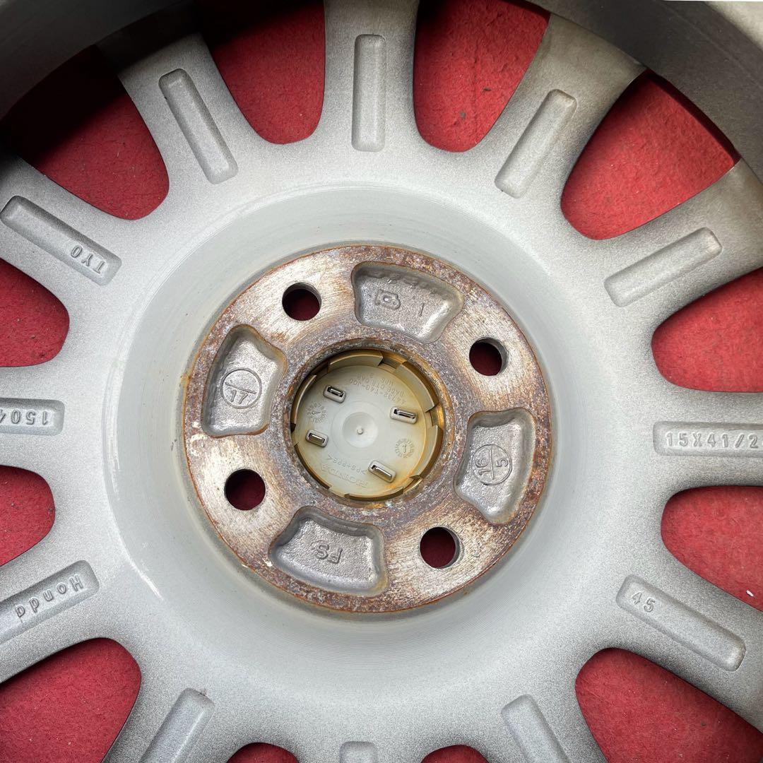 15インチホンダN-BOX純正4.5J+45 100 中古アルミホイール4本