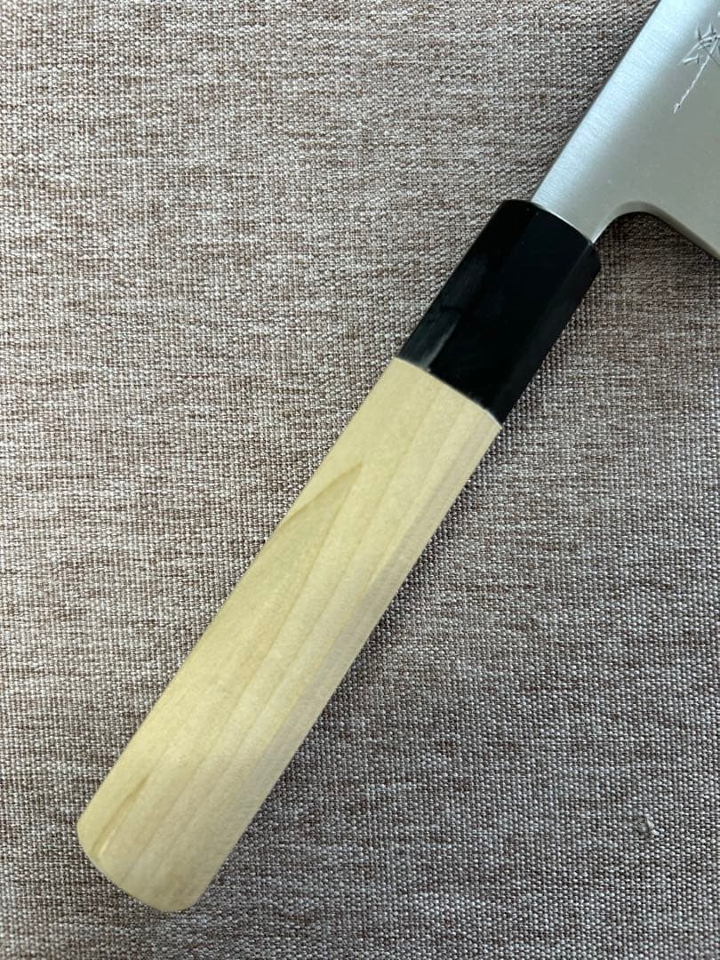 [6個セット] 紋三郎 包丁 三徳包丁 銀三 165mm 水牛八角柄 ステンレス