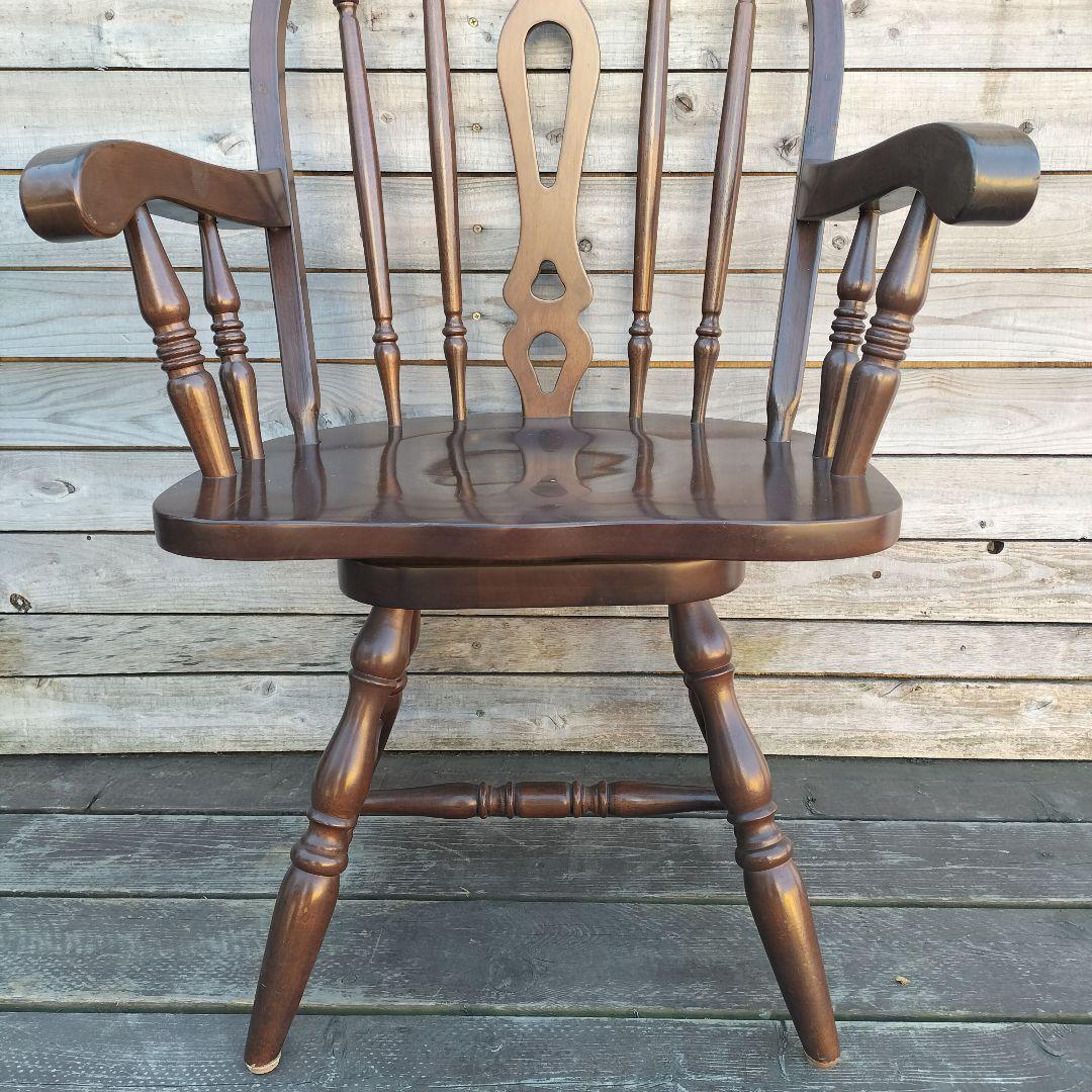 M♦年始Sale東名 ヴィンテージ　回転式　ウインザーチェア　アームチェア