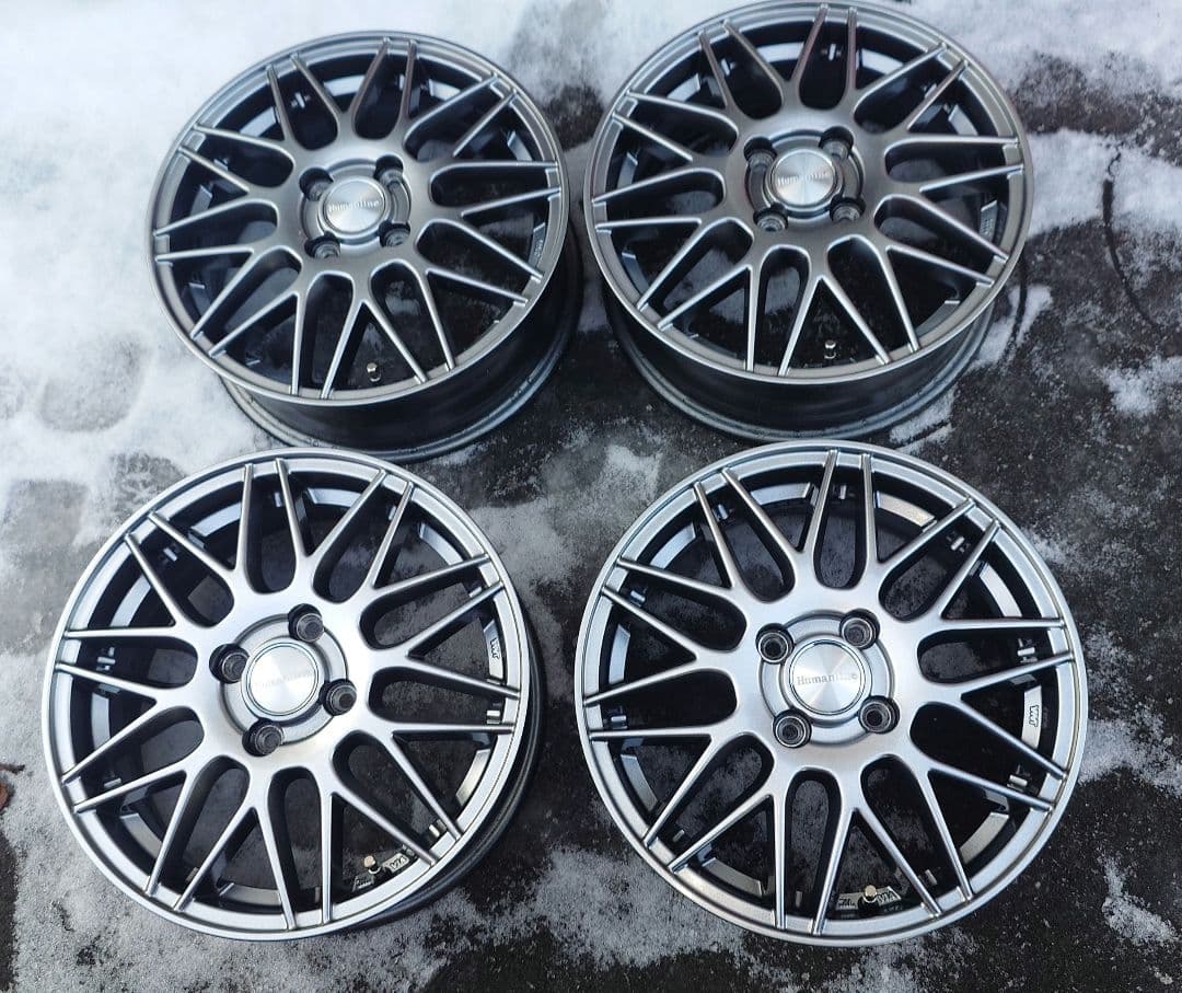 美品！ホイール4本　ヒューマンライン 15インチ 5.5J 4H/100 +50