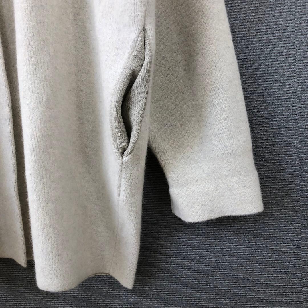 未使用品 BEARDSLEY 洗えるニットコート F アイボリー
