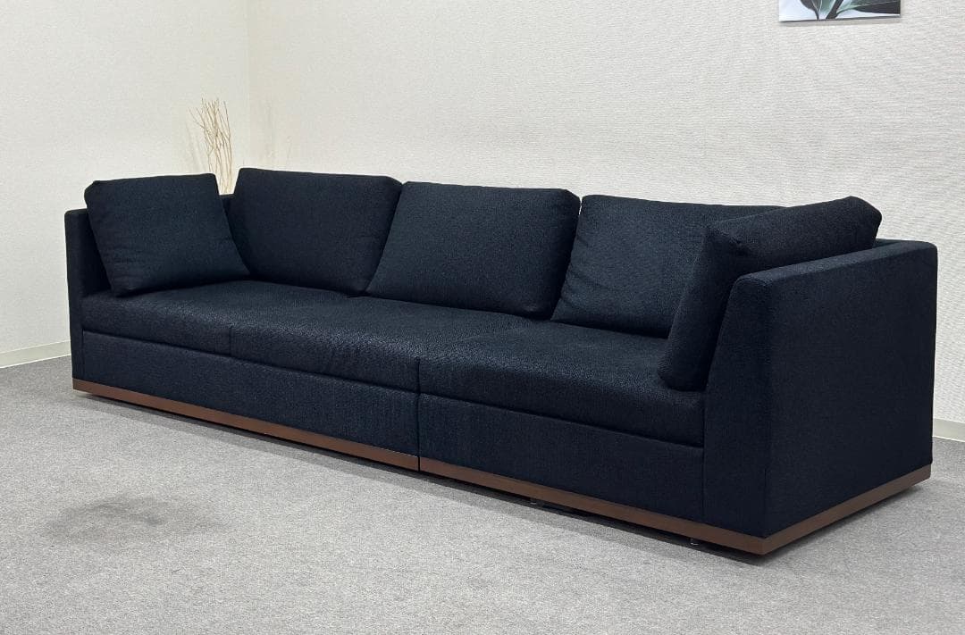 ■リッツウェル■GINA　モジュラー　3Pソファ　セパレート　ファブリック　濃紺