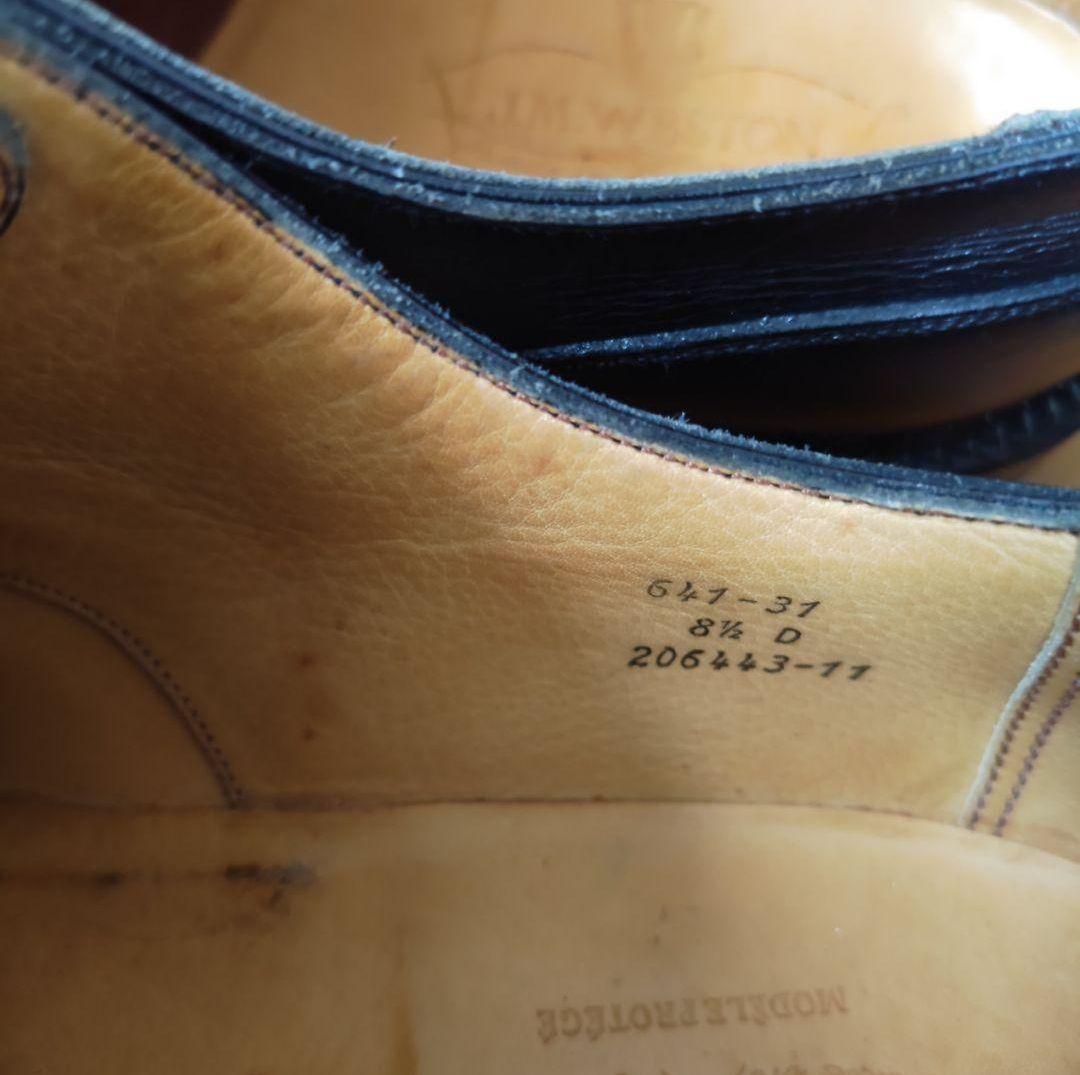 J.M. WESTON ゴルフ 旧ロゴ 8/D ブラック ハーフラバー