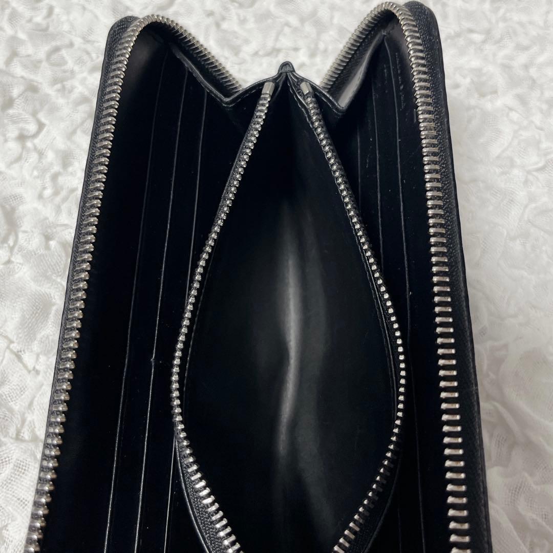 未使用級✨ロエベ　ラウンドファスナー　アナグラム　レザー　長財布 エンボス加工