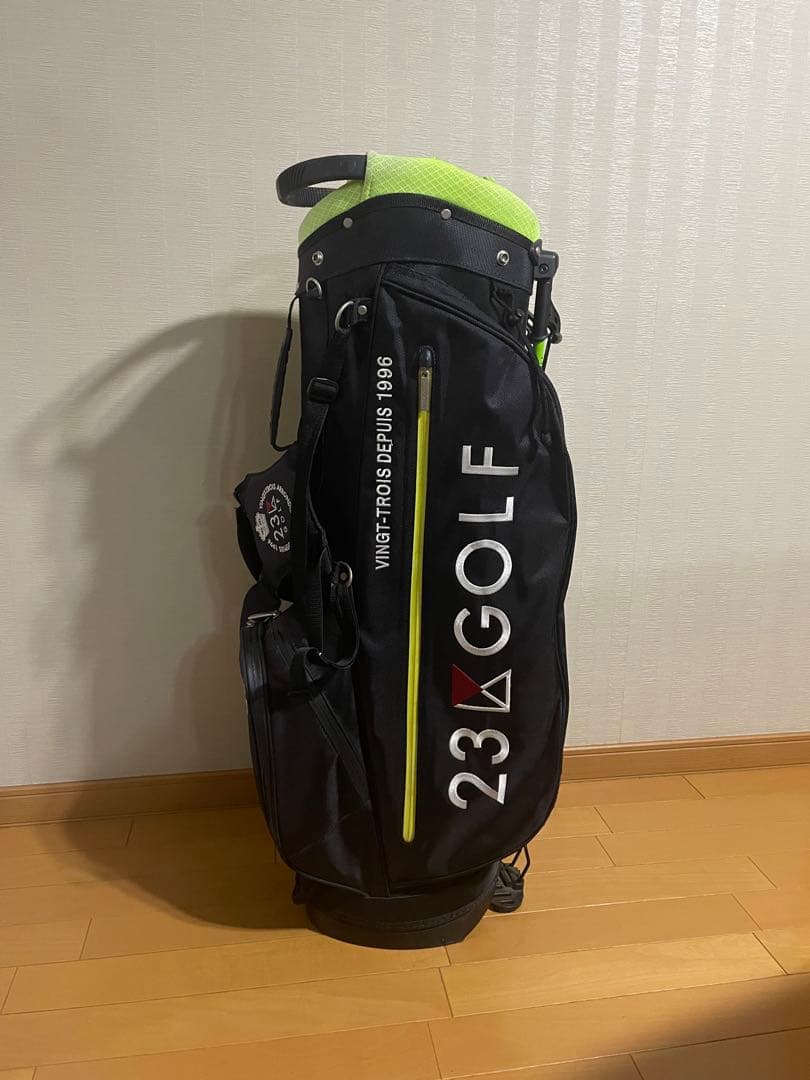 23GOLF キャディバッグ ブラック/ライム