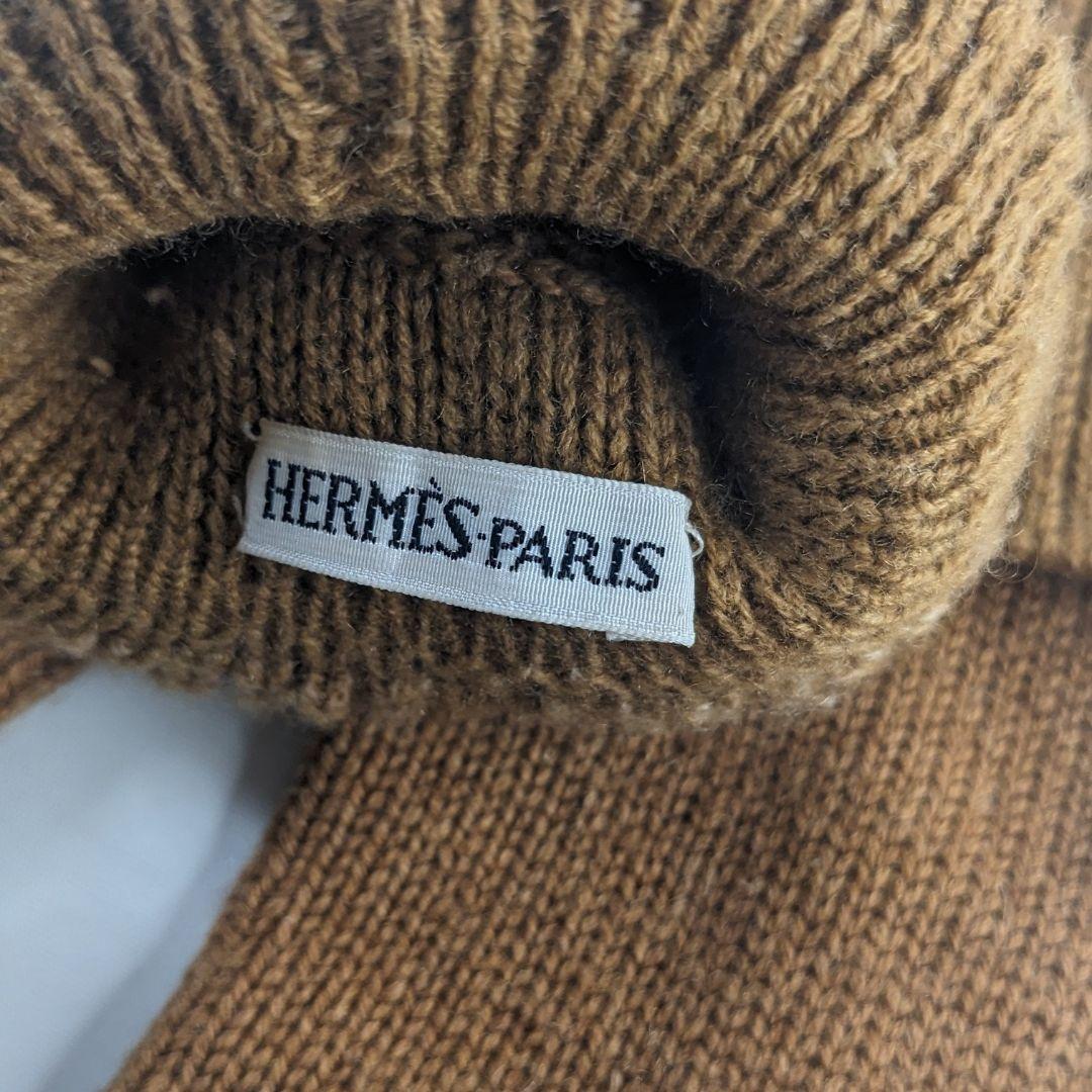 HERMES エルメス カシミア 手袋 グローブ キャメル Hロゴ レディース