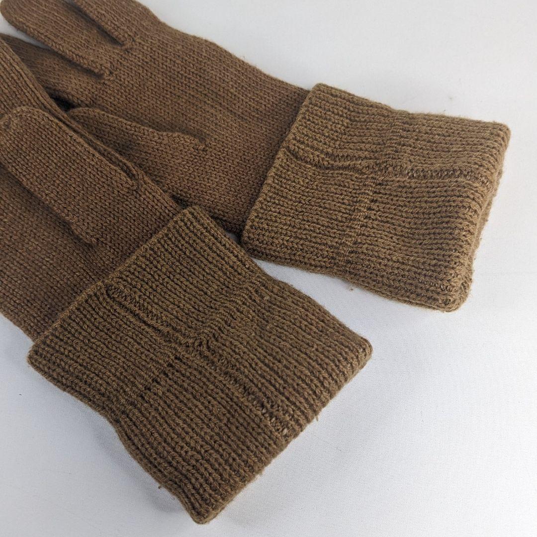 HERMES エルメス カシミア 手袋 グローブ キャメル Hロゴ レディース