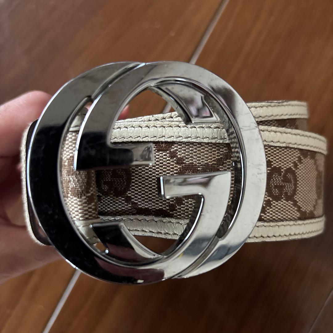 GUCCI GGパターン ベルト ベージュ