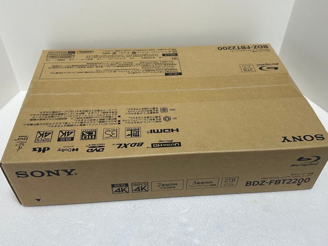 SONY BDZ-FBT2200 4Kブルーレイレコーダー