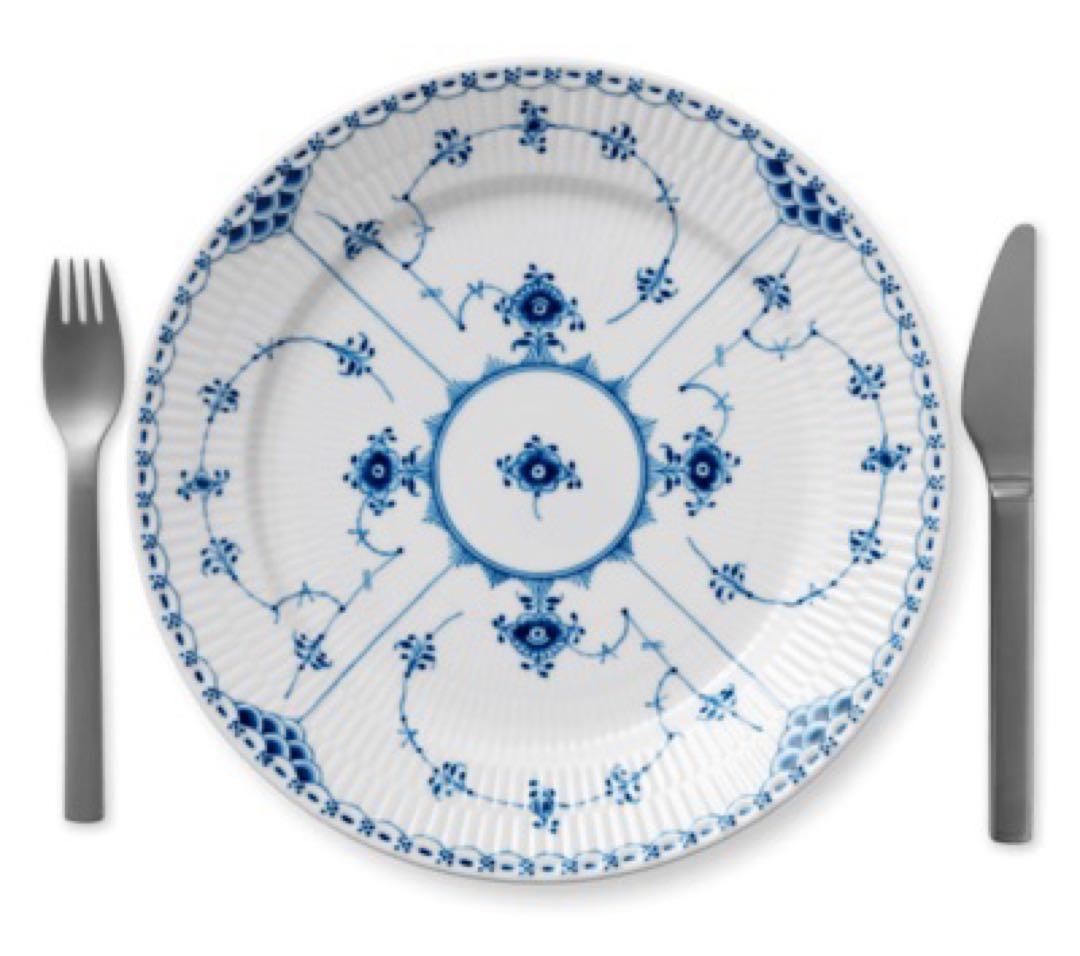 ロイヤルコペンハーゲン ブルーフルーテッド 皿 デンマーク 27cm
