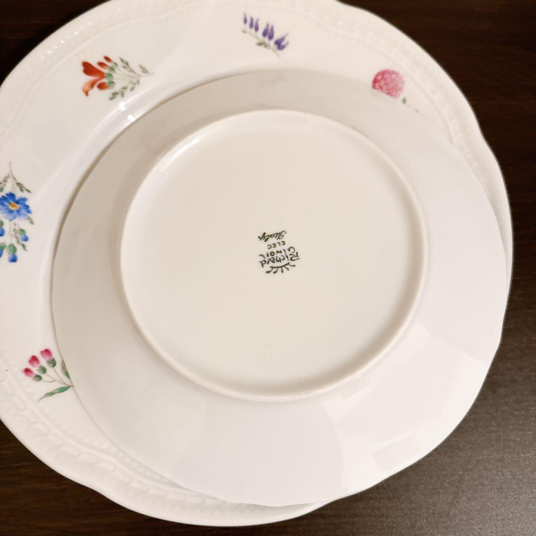 【パンジー】フロレンティーン・ターコイズ・ピンク　ジノリ　中プレート　２枚