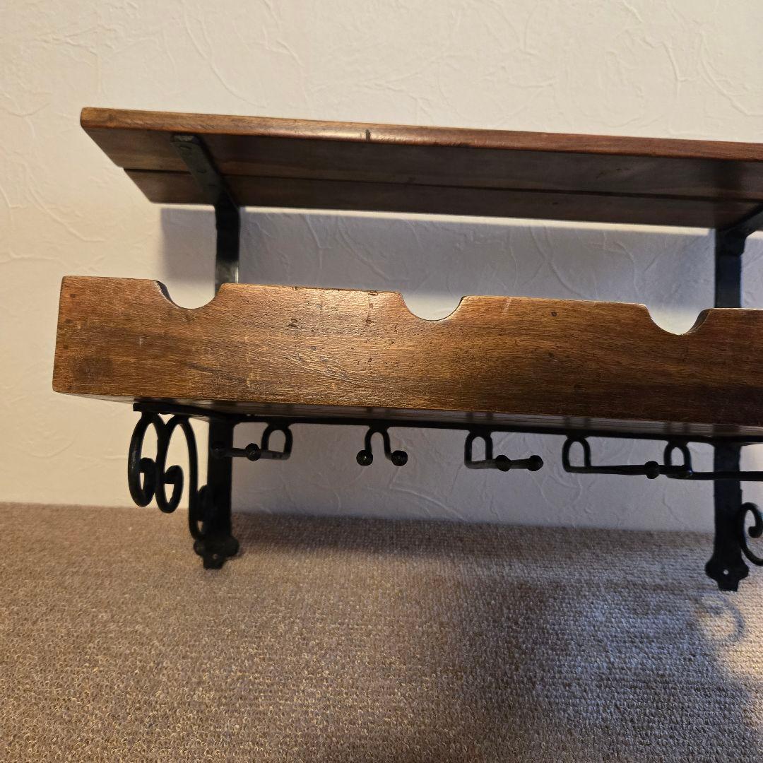 アンティーク家具 壁掛けワインラック グラスハンガー