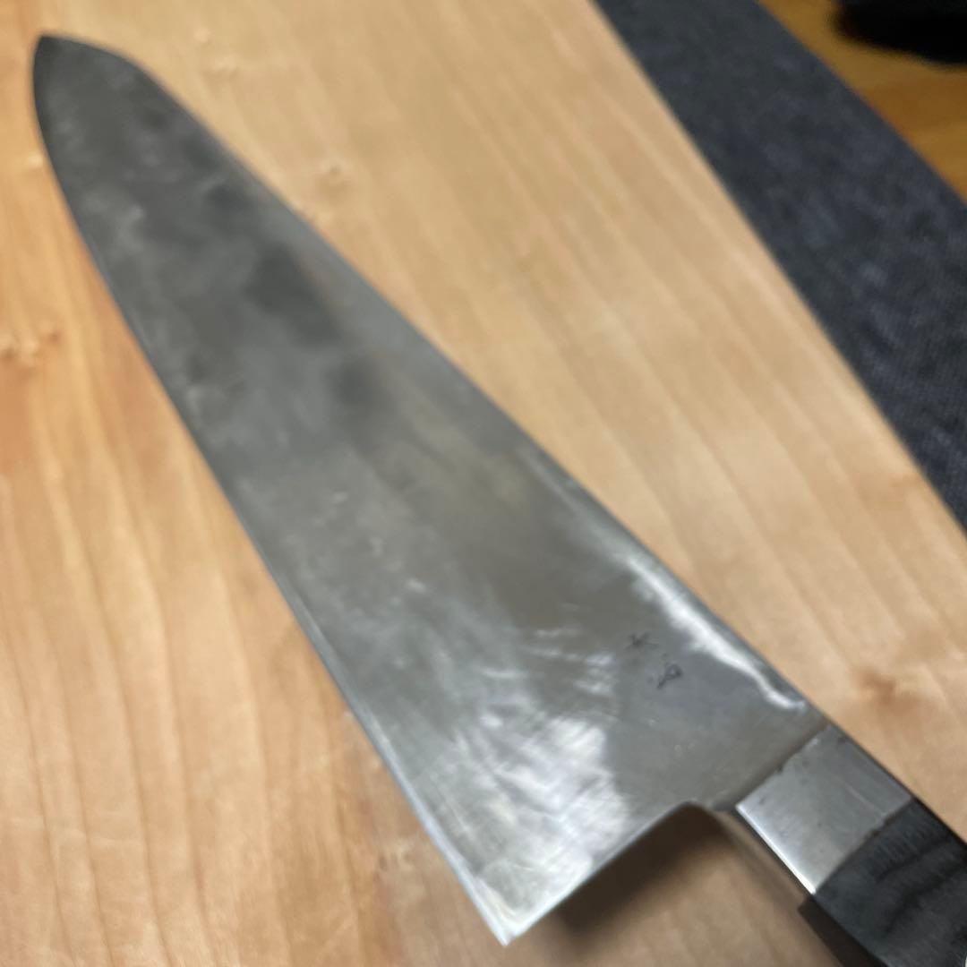 刀匠武蔵国光月作　日本鋼牛刀尺一
