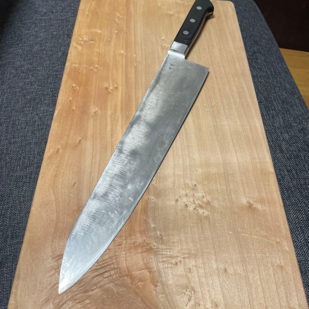 刀匠武蔵国光月作　日本鋼牛刀尺一