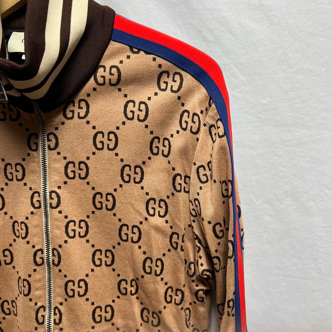 GUCCI グッチ　GGジャガードコットンジャケット ジャージ M ブラウン