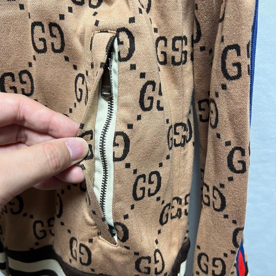 GUCCI グッチ　GGジャガードコットンジャケット ジャージ M ブラウン