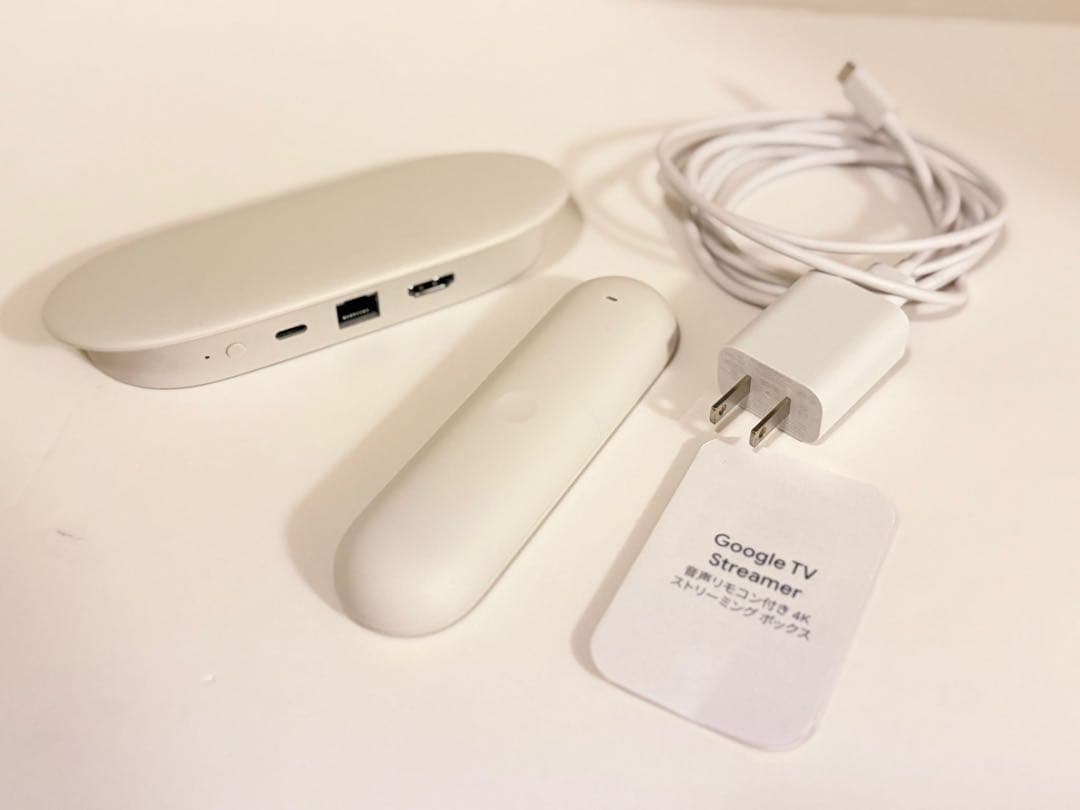 Google TV Streamer 4K (リモコン用電池は別売りです）中古