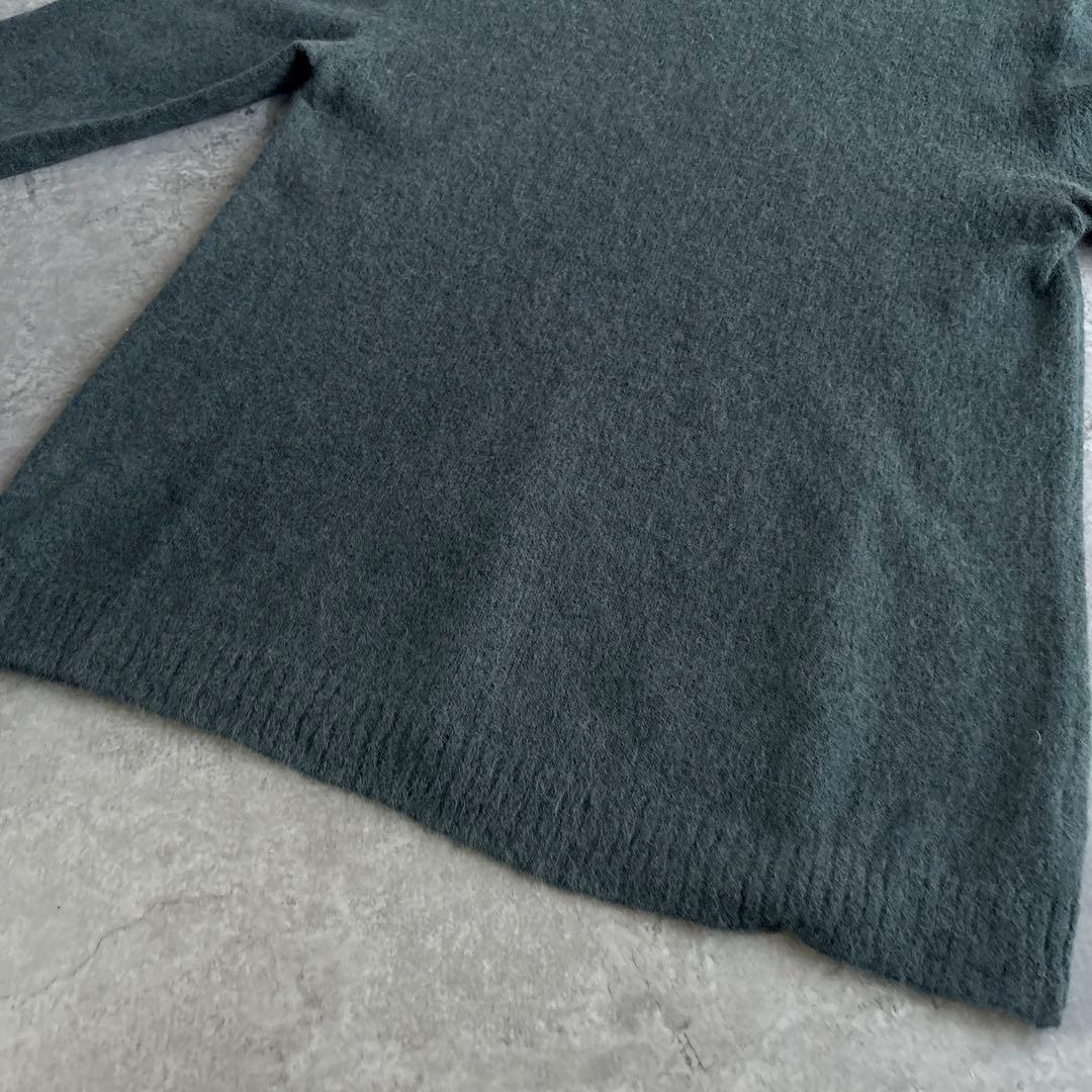 美品■ATON エイトン【XL】アルパカ ウール ニット セーター グリーン系