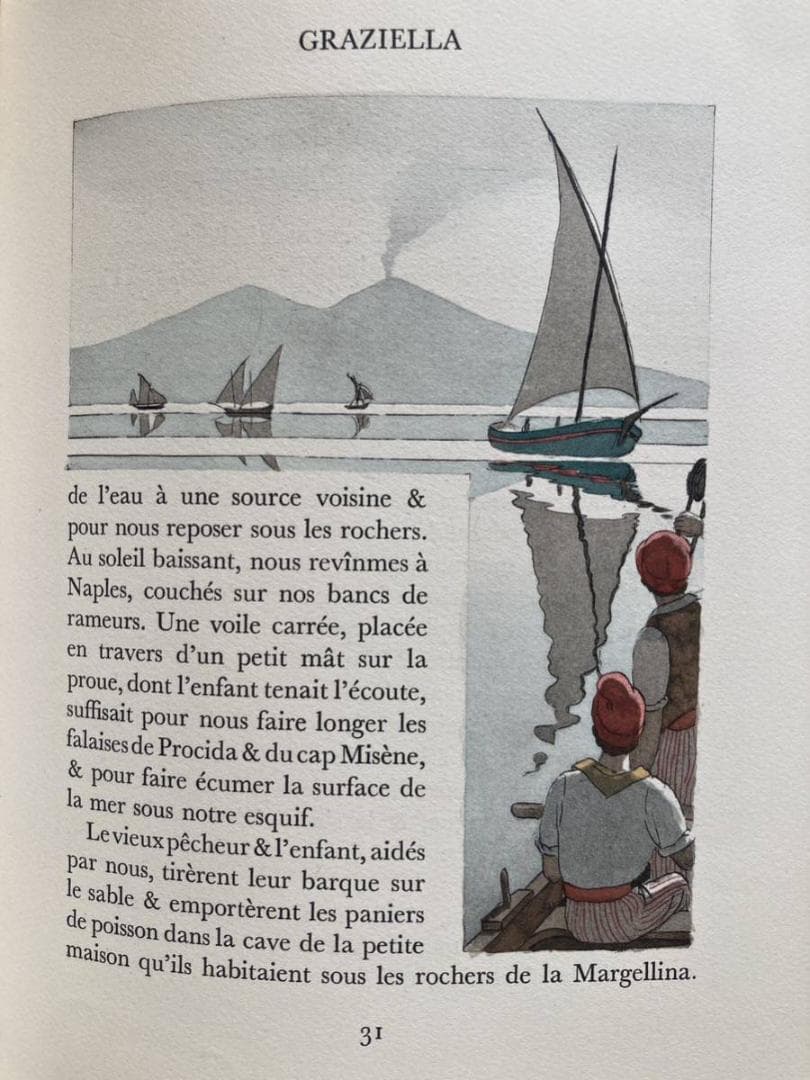 ラマルティーヌ著⭐️A.E.マルティ挿絵本『Graziella』1948年