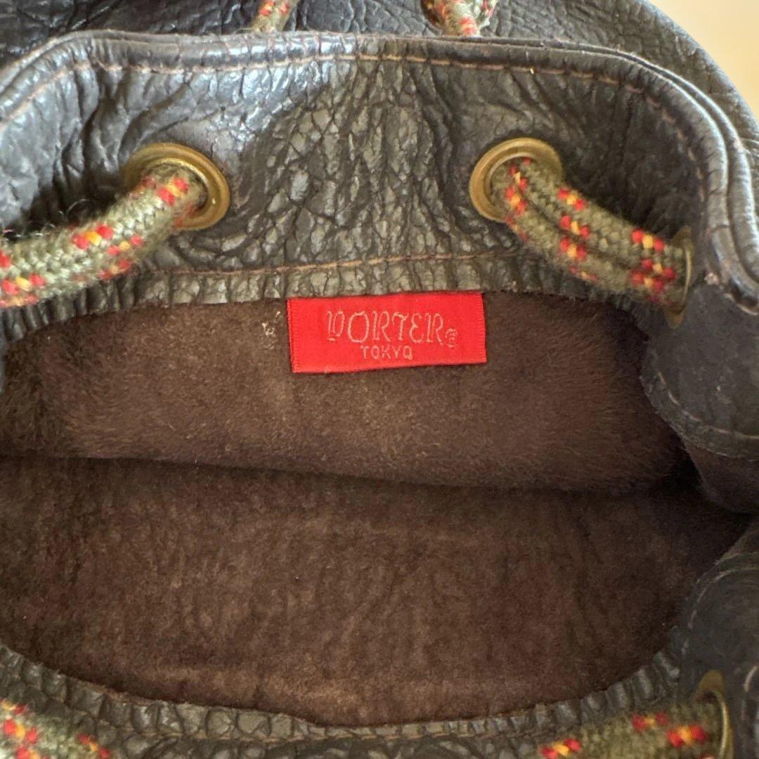 希少 PORTER HERCULES 80s ヴィンテージ 巾着レザーショルダー