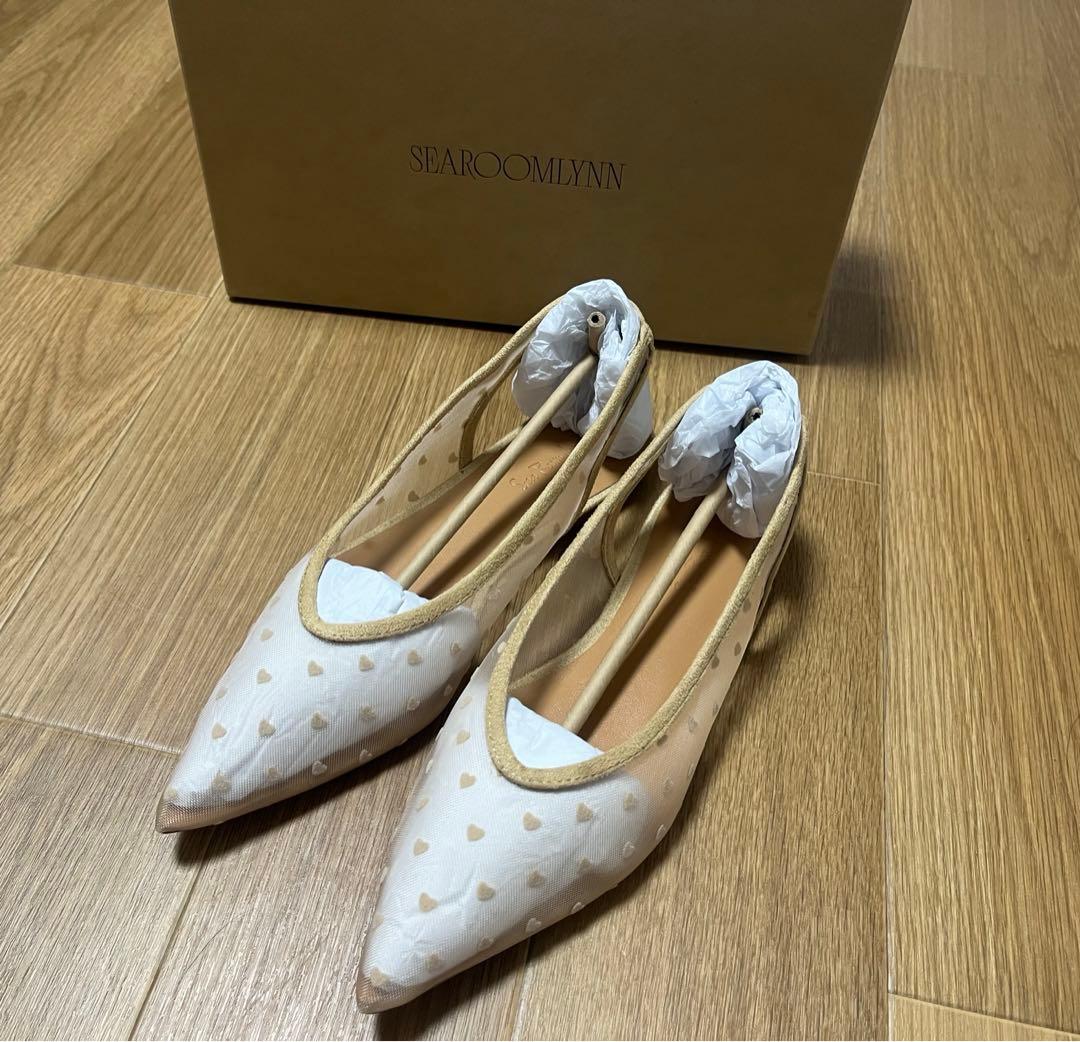 searoomlynn HEART TULLEストラップミュール