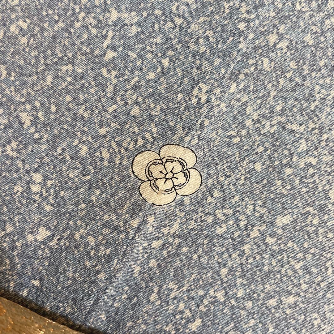 訪問着　フルセット　枝垂れ柳　地紙　丸紋　叩き染　着物　I2