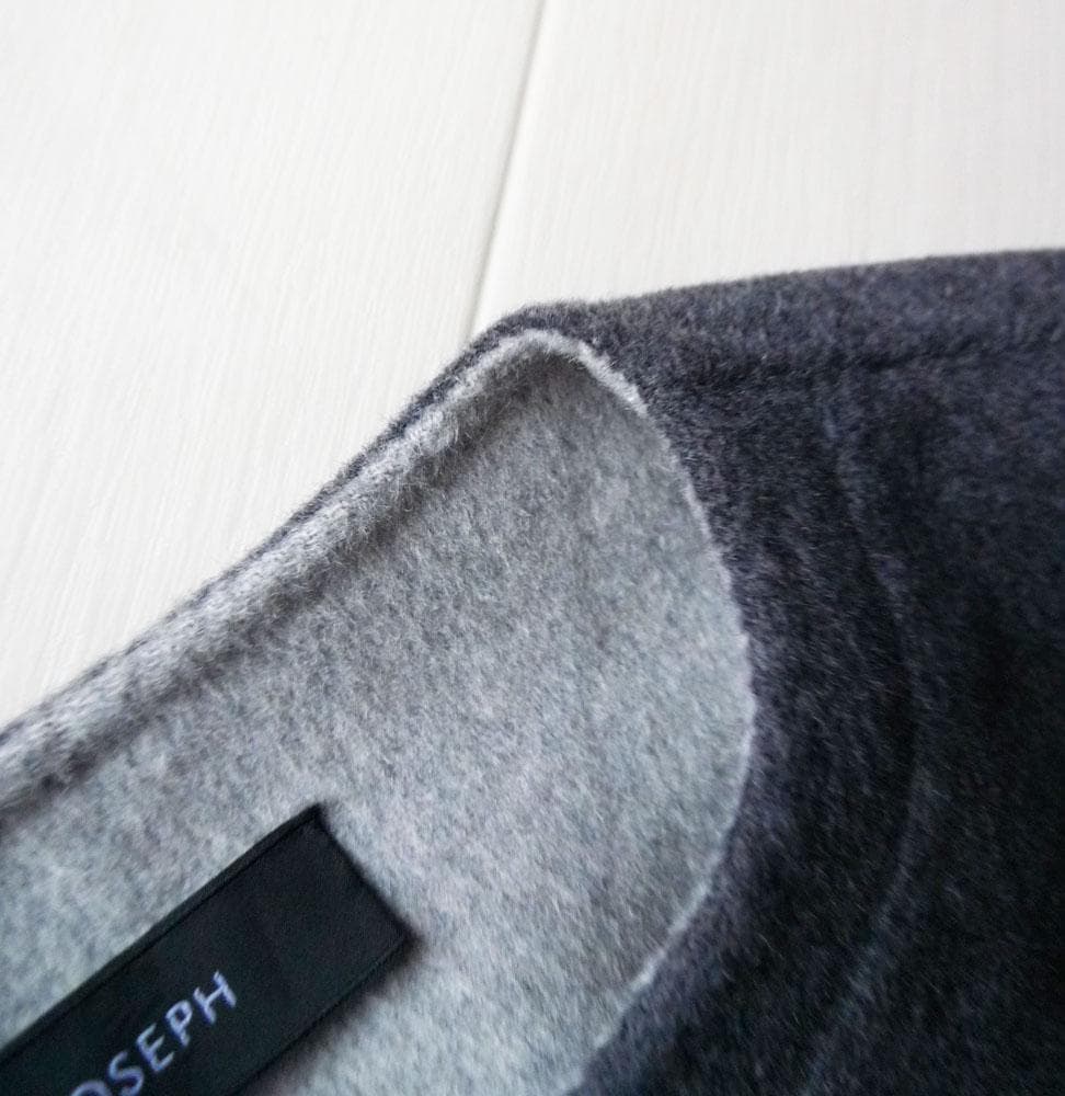 美品 ジョゼフ カシミヤ ウール グレーのポンチョ ケープ JOSEPH