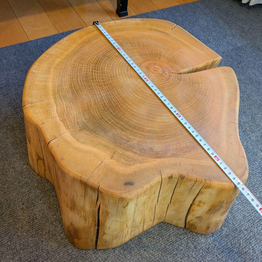 山桜　天然木　切り株　輪切り　高さ約19.5㎝