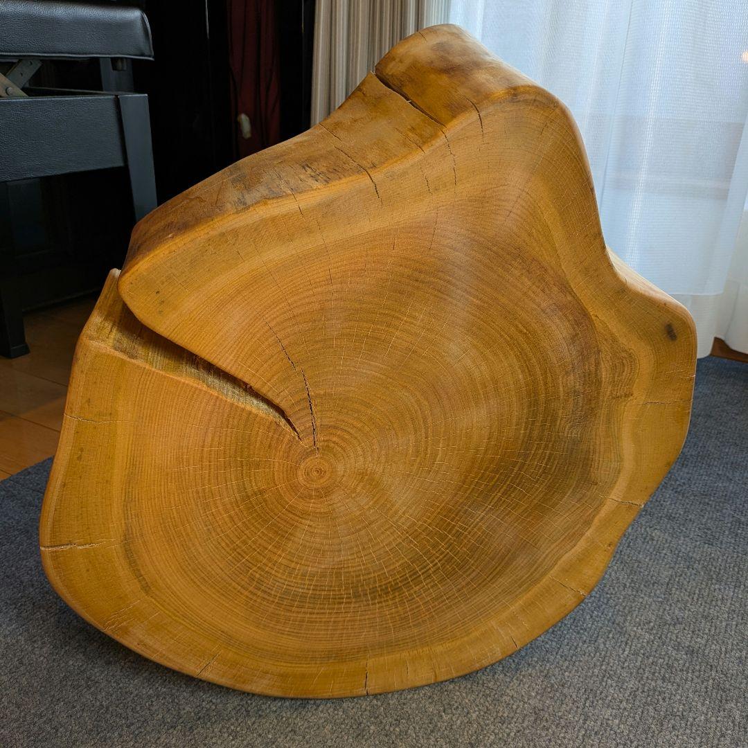 山桜　天然木　切り株　輪切り　高さ約19.5㎝